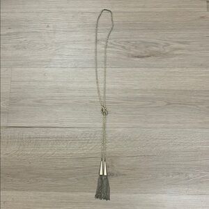 Kendra Scott Gold Knot Pendant Necklace with Twin Tassels